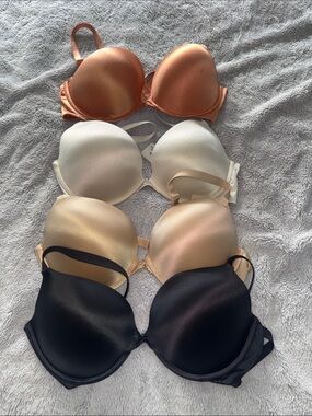 Everyday Smooth T-Shirt Bra — 4-Pack (Black, White, Nude, Copper)